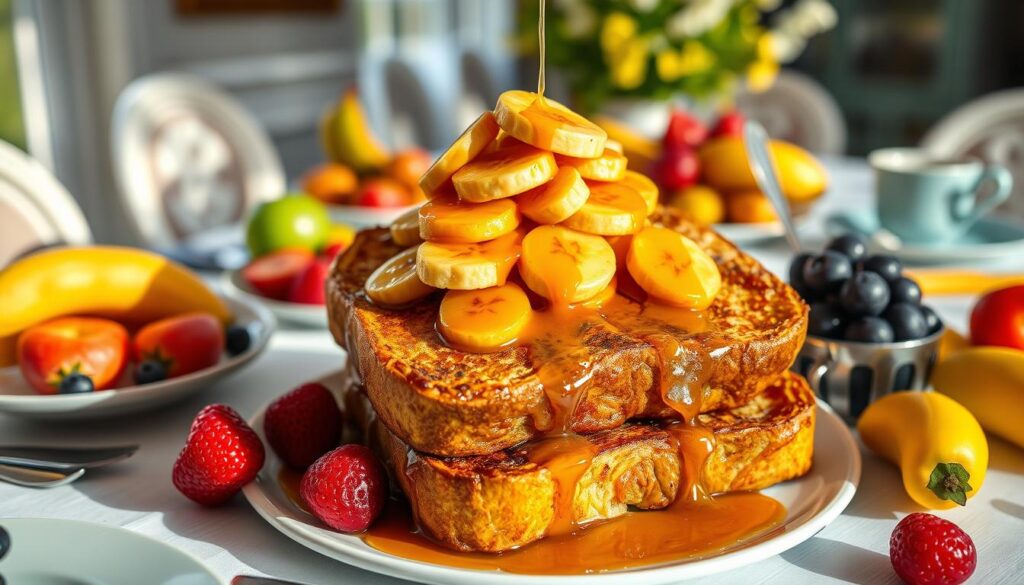 Bananas Foster French Toast for brunch gatherings