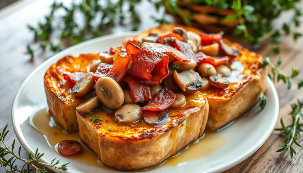 Mushroom & Bacon French Toast