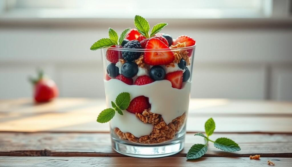 Parfait de yogur griego