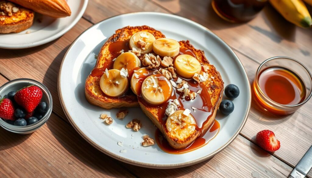 vegan and gluten-free bananas foster french toast